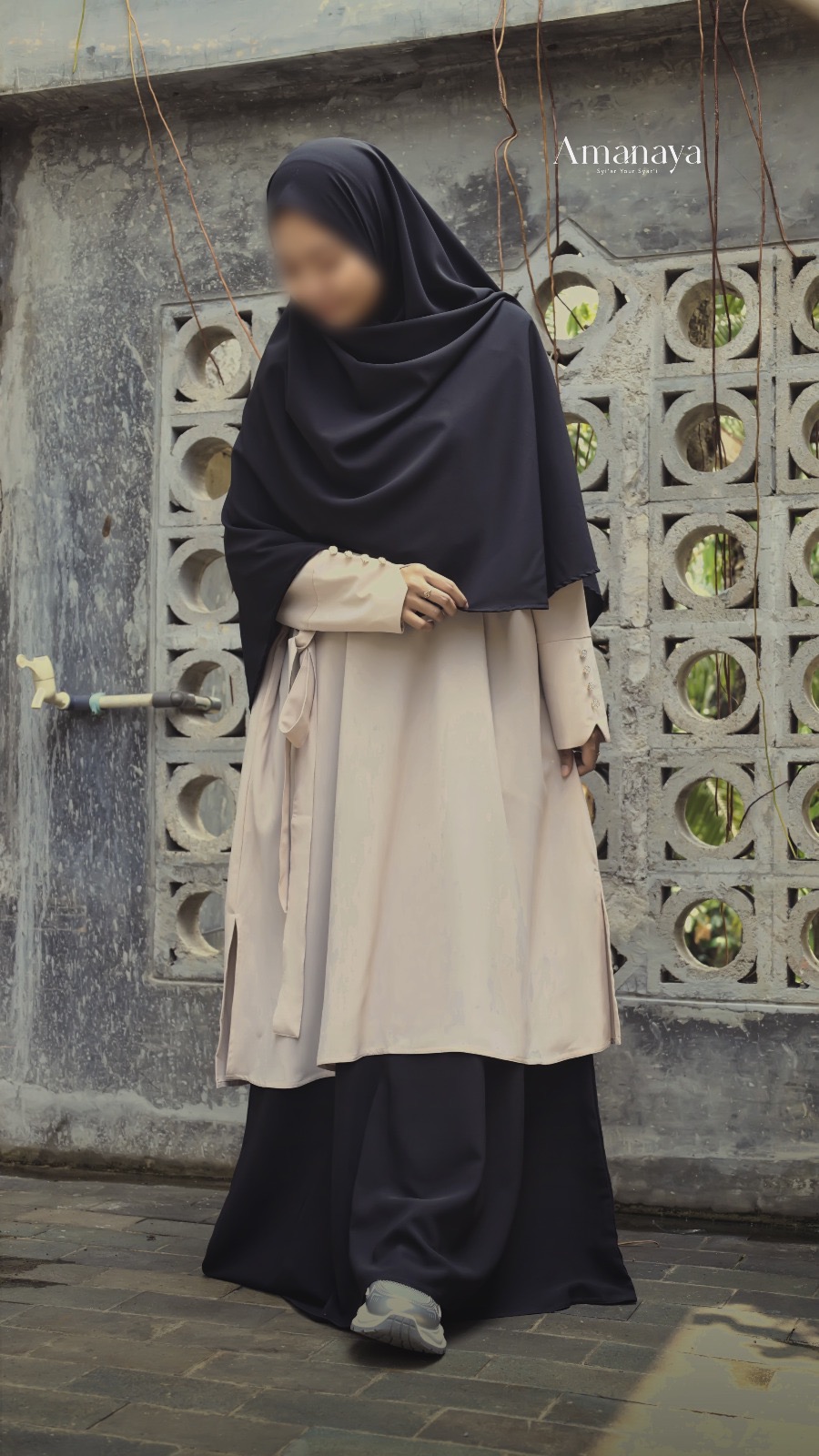 Amanaya Malay Dress - Pashmina Malay Oval Material Sabrina