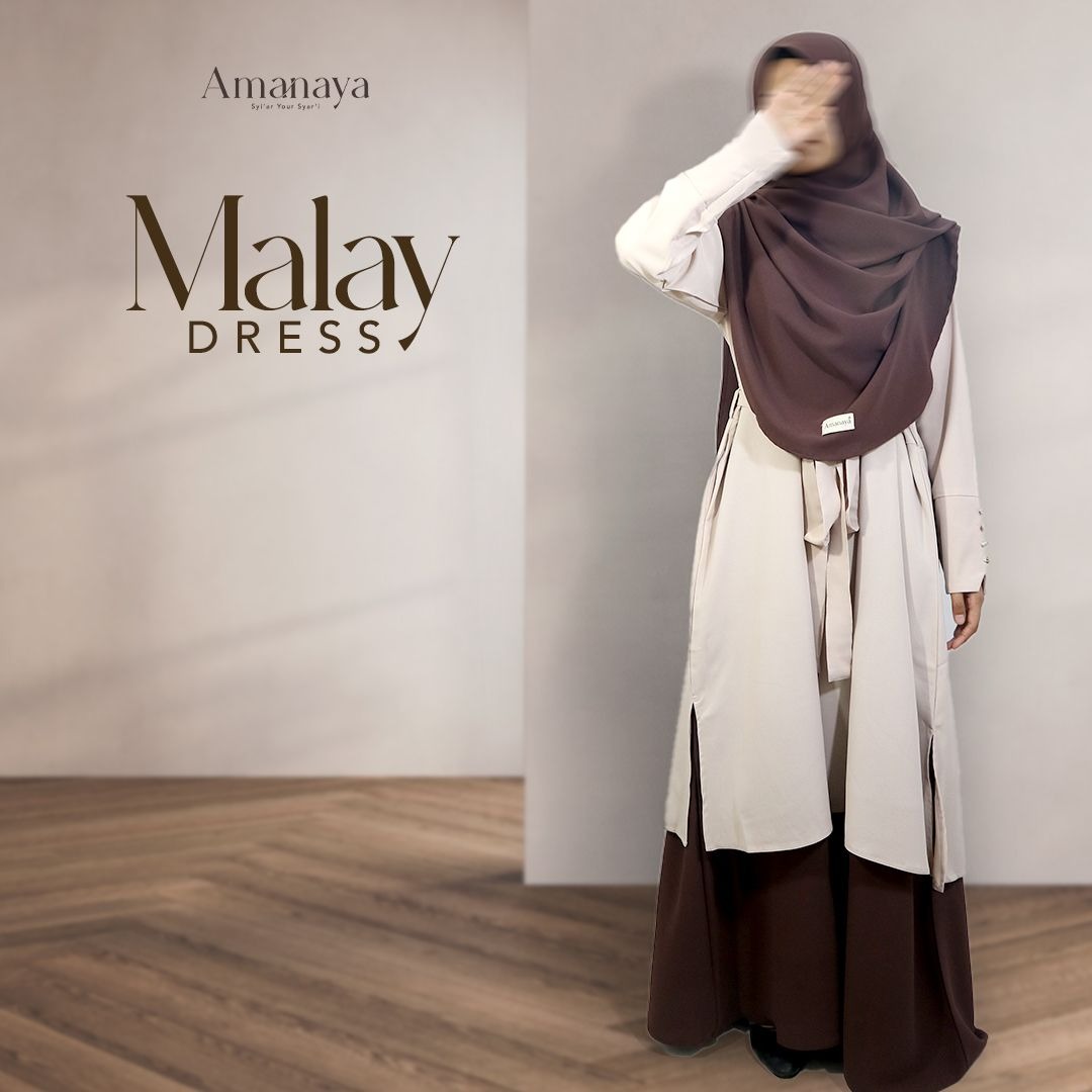 Amanaya Malay Dress - Pashmina Malay Oval Material Sabrina
