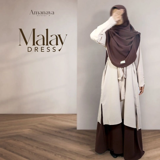Image of Amanaya Malay Dress - Pashmina Malay Oval Material Sabrina