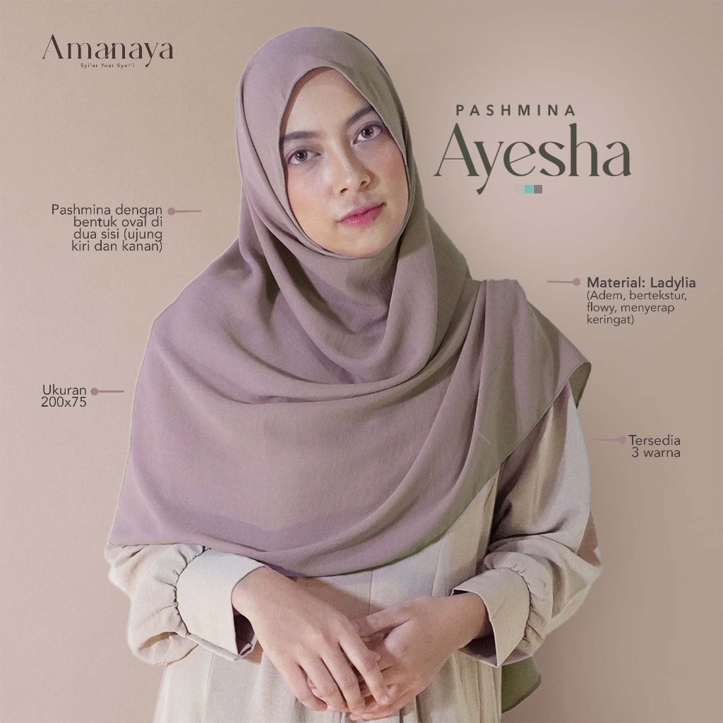 Amanaya Pashmina Ayesha Material Ladylia