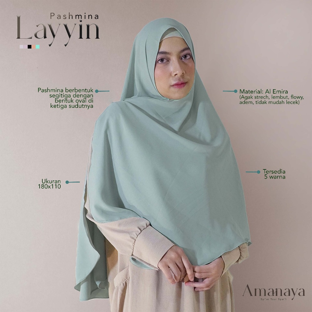 Amanaya Pashmina Layyin Material Al Emira