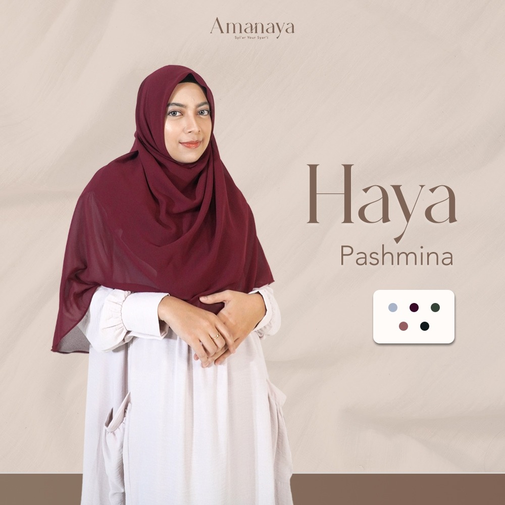 Amanaya Pashmina Haya Material Ceruti Baby Doll Armani