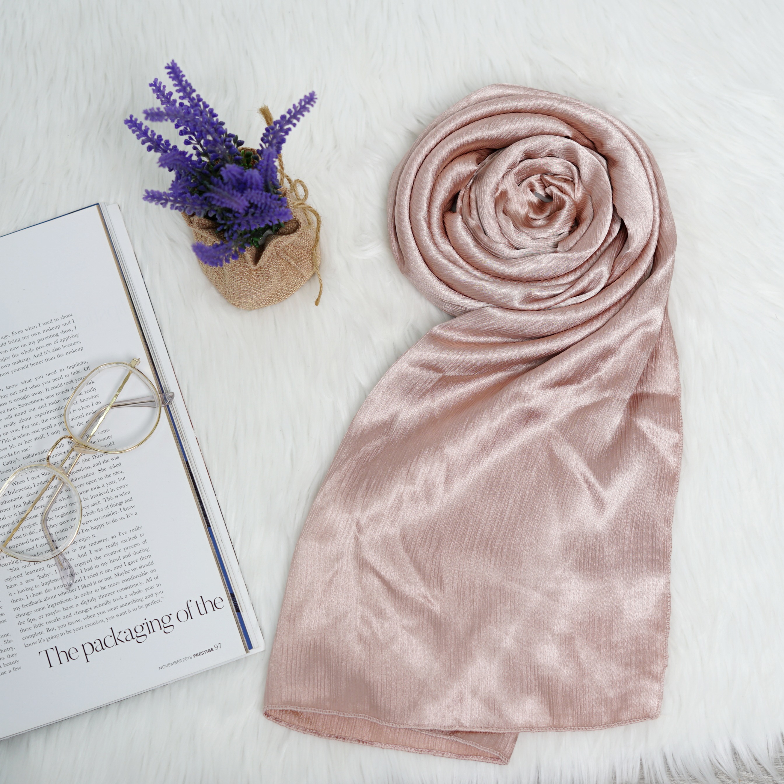 Pashmina - Ramisha Gradenza Silk - Nude