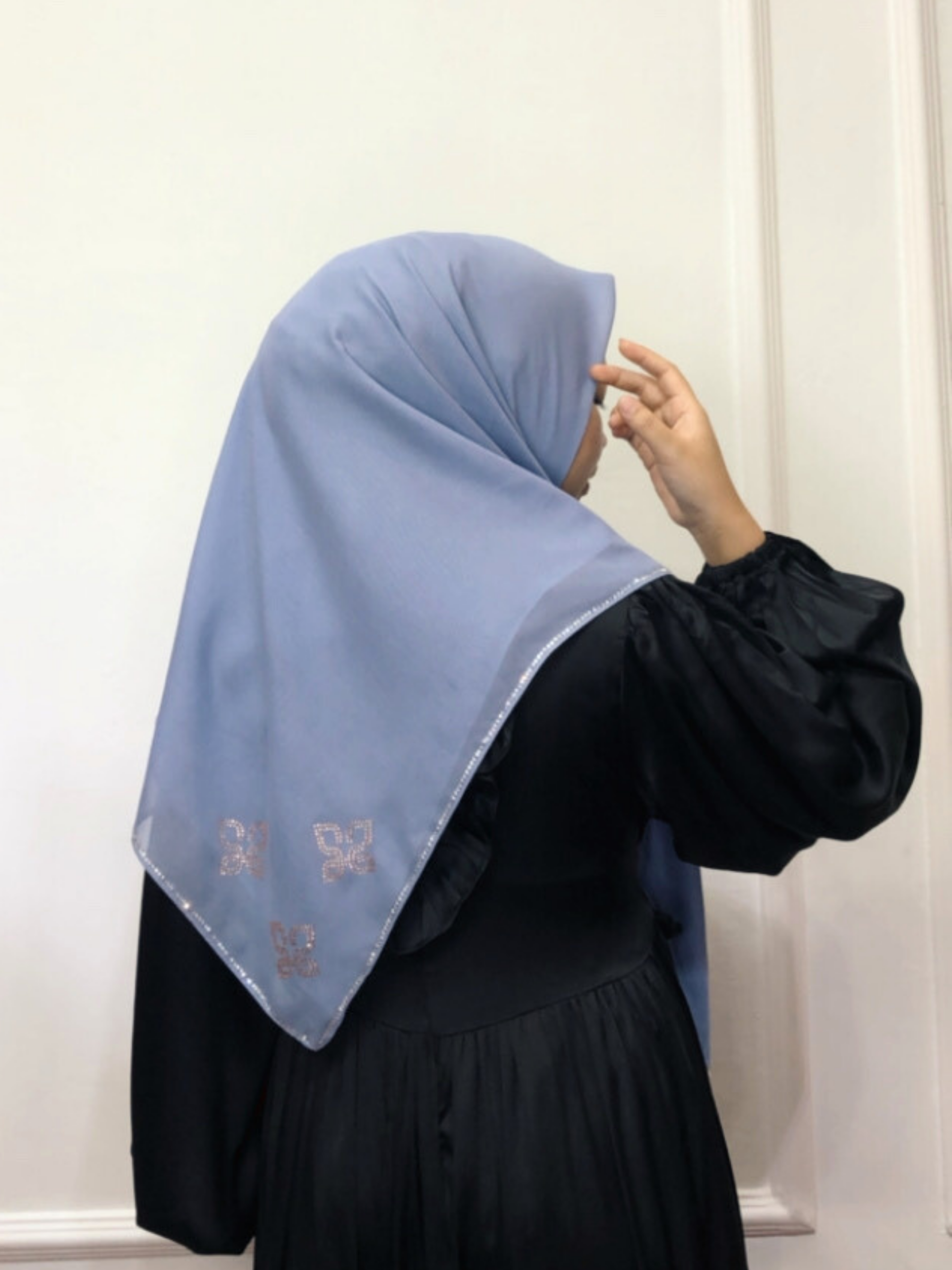 Hijab Square - Amorra Series 01 - Denim Blue