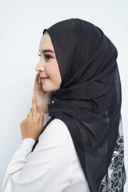 Pashmina - Rubyy Organza Series 05 - Black
