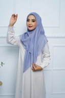 Hijab Square - Amorra Series 02 - Denim Blue