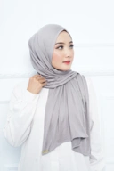 Shakira Pashmina - Elmeera Rayon Premium - Soft Grey