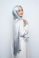Pashmina - Ramisha Gradenza Silk - Sky Blue