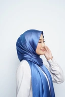 Pashmina - Ramisha Gradenza Silk - Denim