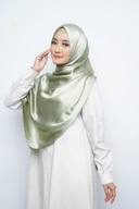Pashmina - Ramisha Gradenza Silk - Sage Green