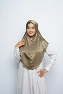 Jilbab - Bergo Noora Gradenza Silk - Army