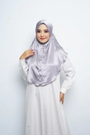 Jilbab - Bergo Noora Gradenza Silk - Grey