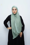 Pashmina - Kieva Shimmer Silk - Sage Green