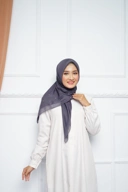Hijab Square - Zaheera - Dark Grey