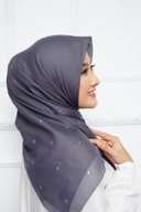 Hijab Square - Zaheera - Dark Grey