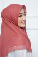 Hijab Square - Zaheera - Burgundy
