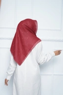 Hijab Square - Zaheera - Maroon