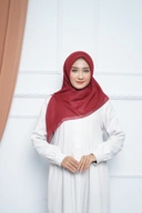 Hijab Square - Zaheera - Maroon
