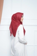 Hijab Square - Zaheera - Maroon