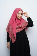 Hijab Square - Rayya Broket - Dusty Pink