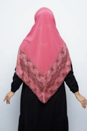 Hijab Square - Rayya Broket - Dusty Pink