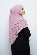 Hijab Square - Rayya Brokat - Soft Dusty