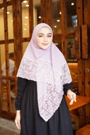 Hijab Square - Rayya Brokat - Lilac