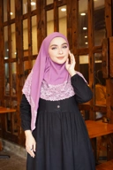 Hijab Square - Rayya Brokat - Lavender