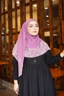 Hijab Square - Rayya Brokat - Lavender