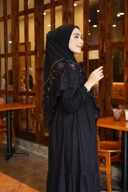 Hijab Square - Rayya Brokat - Black