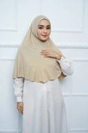 Shakira Jilbab - Bergo Elmeera Rayon Premium - Khaki