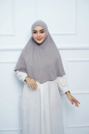 Shakira Jilbab - Bergo Elmeera Rayon Premium - Soft Grey