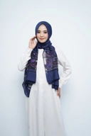 Pashmina - Rubyy Organza Series 03 - Navy