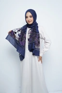 Pashmina - Rubyy Organza Series 03 - Navy