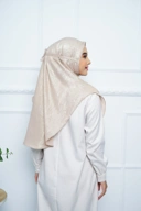 Jilbab - Bergo Shimmer Gliter - Khaki