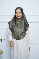 Jilbab - Bergo Shimmer Gliter - Black