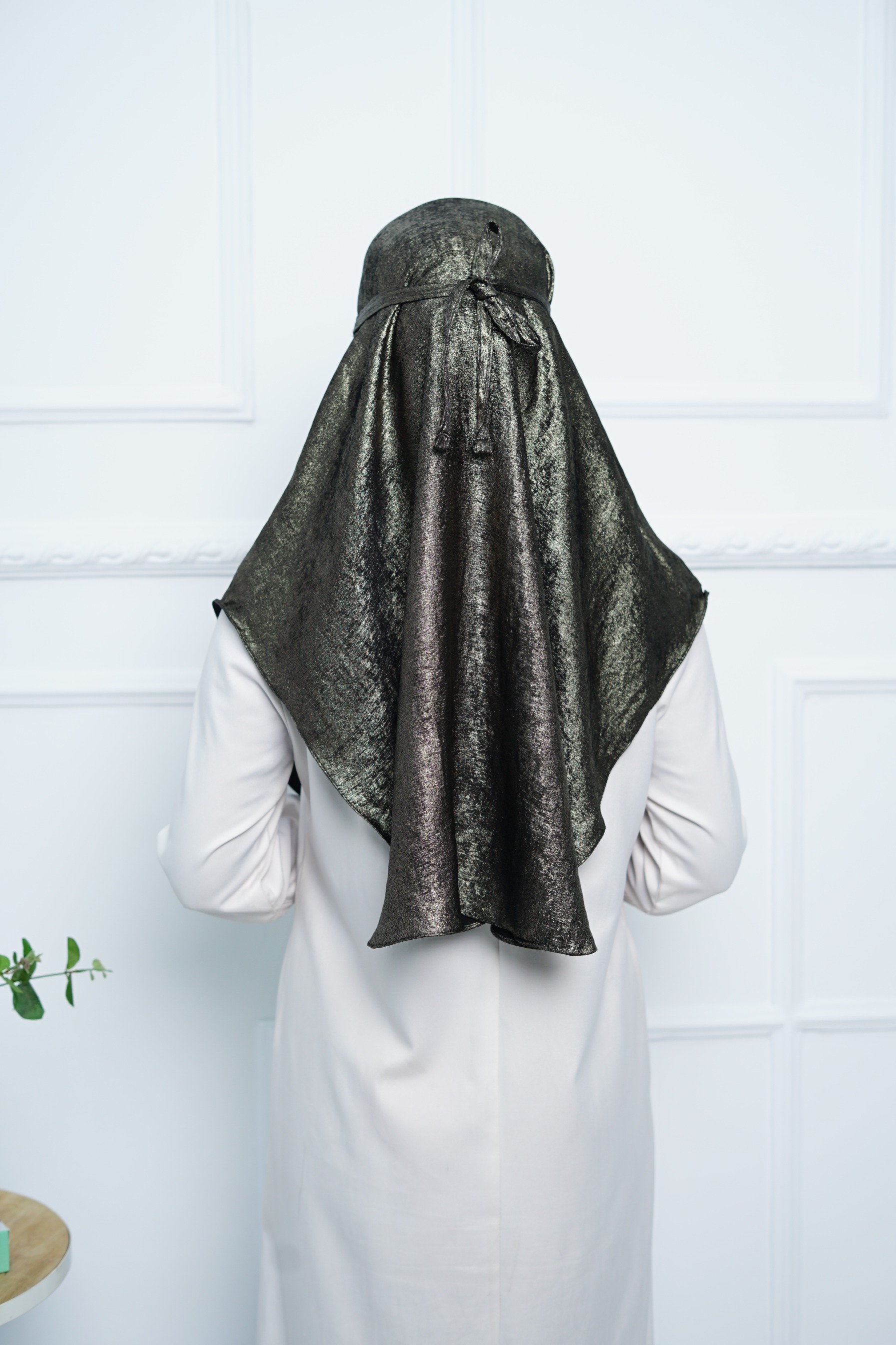 Jilbab - Bergo Shimmer Gliter - Black