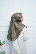 Jilbab - Bergo Shimmer Gliter - Army