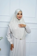 Jilbab - Bergo Shimmer Gliter - Silver