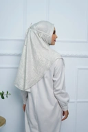 Jilbab - Bergo Shimmer Gliter - Silver