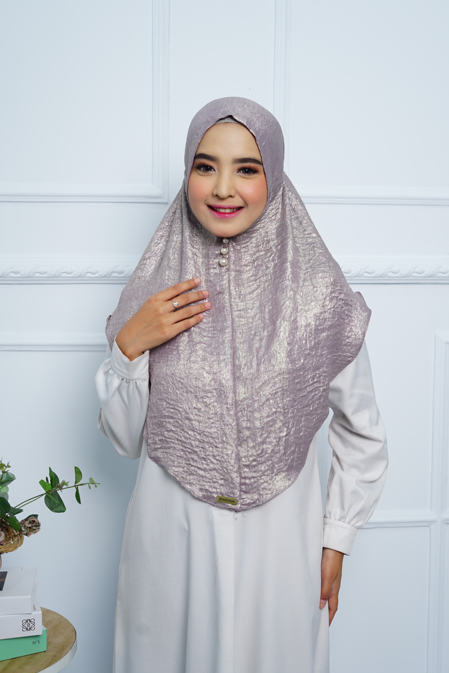 Jilbab - Bergo Shimmer Gliter - Taro