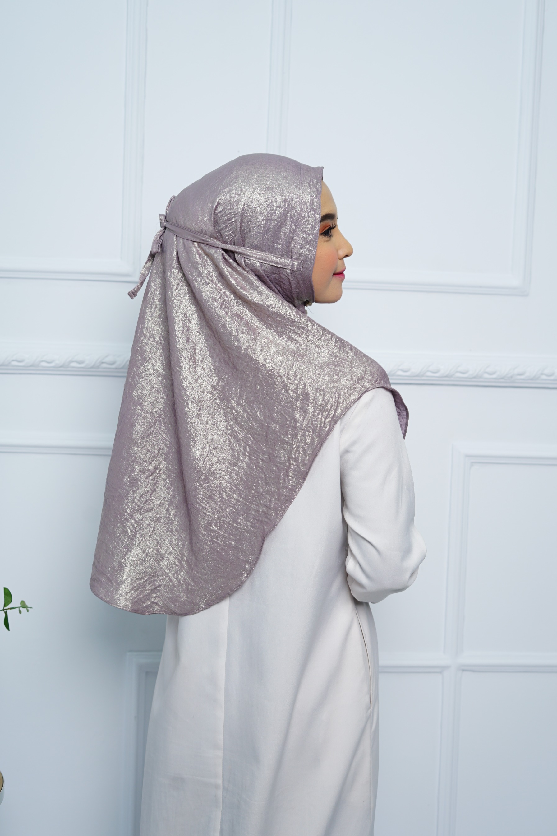 Jilbab - Bergo Shimmer Gliter - Taro