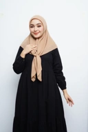 Hijab Square - Amecca Brokat - Cappucino Voal