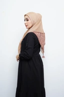 Hijab Square - Amecca Brokat - Cappucino Voal