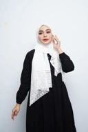 Pashmina - Nazwa Brokat - Broken White