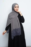 Pashmina - Nazwa Brokat - Dark Grey