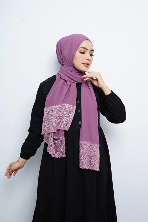 Image of Pashmina - Nazwa Brokat - Lavender