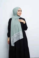 Pashmina - Nazwa Brokat - Sage Green