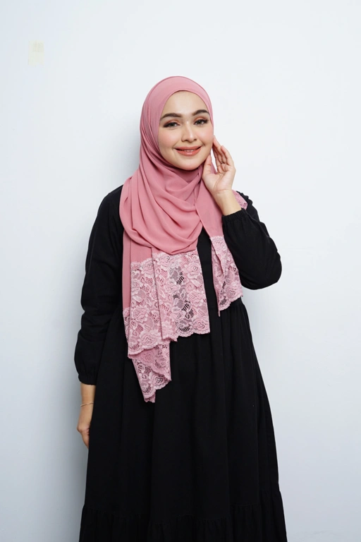 Image of Pashmina - Nazwa Brokat - Dusty Pink