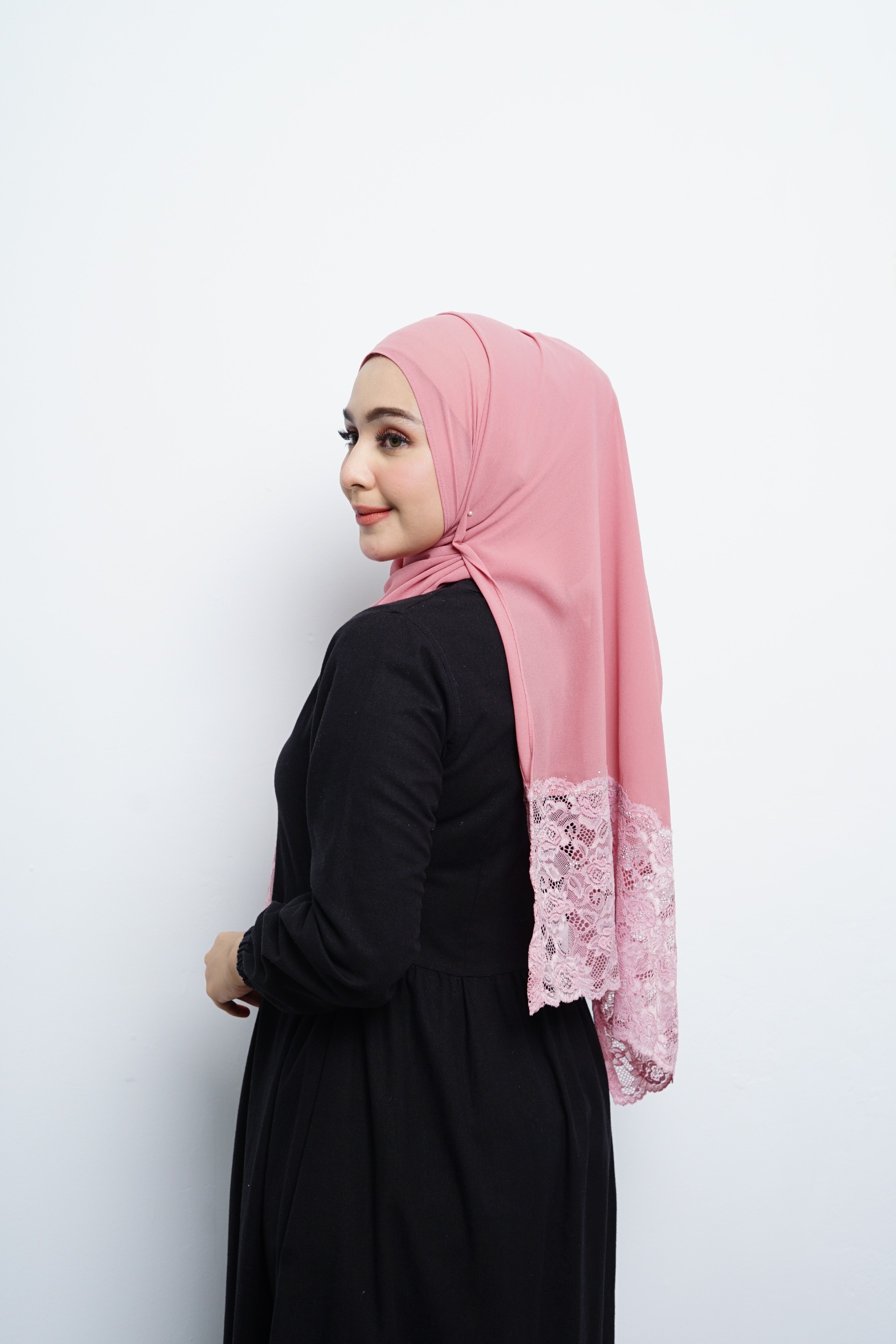 Pashmina - Nazwa Brokat - Dusty Pink